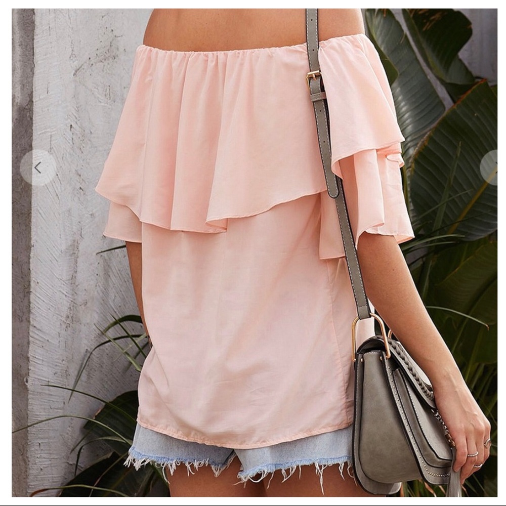 Boho Soft Breeze Layered Off The Shoulder Top - Picture 4 of 4